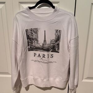 Abercrombie Paris White Women's Sweatshirt